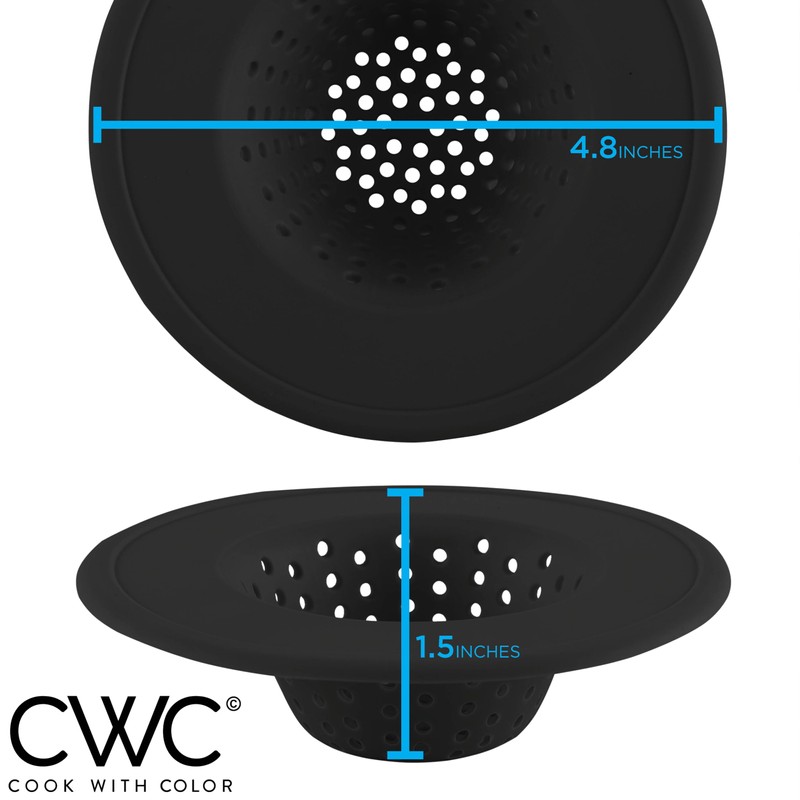 COOK WITH COLOR Kitchen Sink Strainer, Silicone, Flexible Sink Strainer,
