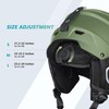 VANRORA Ski Helmet, Snowboard Helmet - Army Green, M