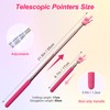 55cm Telescopic Teachers Pointer, 8 Pieces Multi-Color Extendable Hand Finger