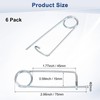 M METERXITY 6-Pack Brooch Shape Cotter Safety Pin, 2x45mm Spring