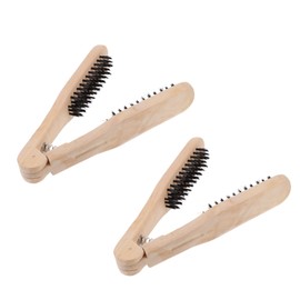 Healeved 2pcs Shaped Hair Straightening Comb Brush Static Hairstyling Tool for Home Use for Quick Hair Shaping and Blow Drying