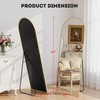 Simple Deluxe Arched Wall Mirror Full Length, 64"x21" Floor Mirror