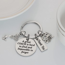 HUTIMY Cheer Coach Gift Ideas Keychain Cheerleading Coach Accessories Best Cheerleading Coach Keychain