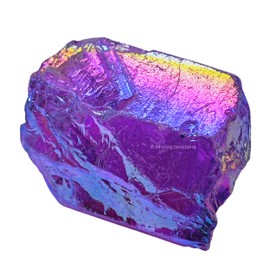 2 Pieces Amethyst Aura Quartz Raw Crystals and Healing Stones, Natural Rocks for Meditation and DIY Raw Stones and Crystals