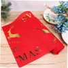 STOBOK Christmas Washable Fabric Tablecloth Festive Decorations for Party Home