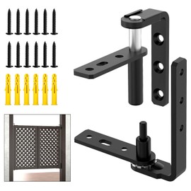 MeBantoo Heavy-Duty Self Closing Saloon Door Hinges, 304 Stainless Steel Self-Return Dual Swing Cafe Hinges for Bar, Patio Doors (1, Small)