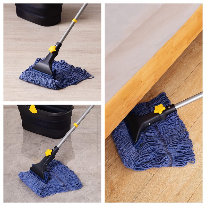 Yocada Looped-End String Wet Mop Heavy Duty Cotton Mop Commercial