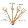NATUREHOME Wooden Forks Set of 4 Premium Olive Wood Cutlery