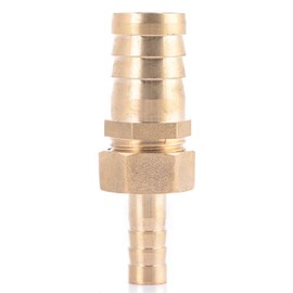 Reducing Plug Connector, Brass Hose Barb Fitting, 10mm-25mm Brass Fitting Hose Barb Tail Reducer Reducing Plug Connector, Barbed Hose Fittings (10-25mm)