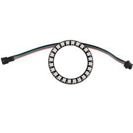 Sparkleiot 24 Bits WS2812 LED Ring with SM2.54-3P Wire, 24 X WS2812B 5050 RGB LED Full Color Module DC5V with Integrated Drivers Individually Programmable for Arduino Raspberry Pi ESP8266 Nodemcu