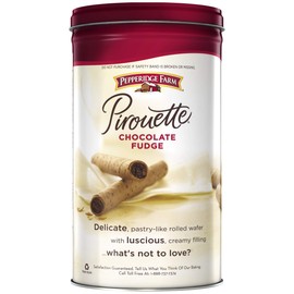 Pepperidge Farm Pirouette Crème Filled Wafers Chocolate Fudge Cookies, 13.5 oz. Tin