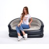 Yosogo Folding Portable Inflatable Double Sofa, Lazy Flocking Two-Seater Lounge