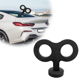 Ohleats Car Wind Up Key Sticker, 3D Sticker Wind Up Rolling Key, Auto Cute Clockwork Wind Up Key for Back of Car Roof Decoration, Universal Exterior Decor Car Accessories (Black)