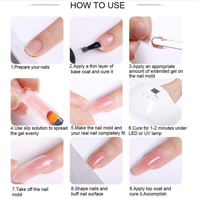 Nail Extension Gel Set Nail Enhancement Extension Kit with Nail