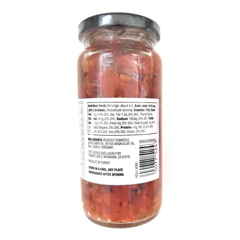 Trader Joe's Slow Roasted Tomatoes Jar 8.5 Oz (1 Qty)