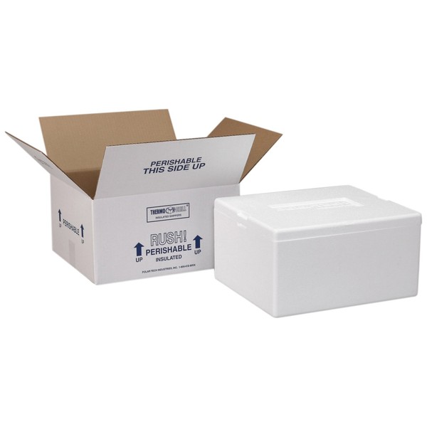Polar Tech 225C Thermo Chill Insulated Carton with Foam Shipper,