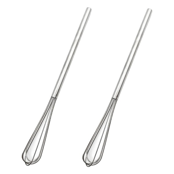 2 Stück Schneebesen Klein 26,3cm Mini Edelstahl Schneebesen, Handbuch Rührbesen