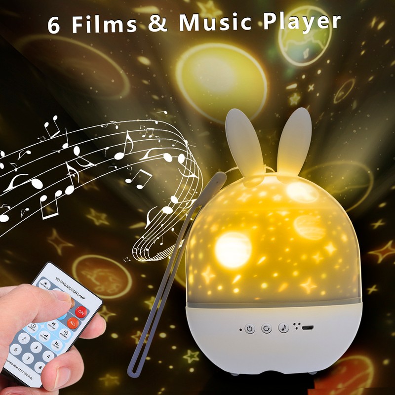 Tomshine Star Projector Night Light with IR Remote Control Dimmable