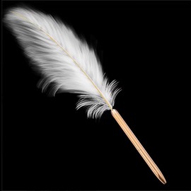 1Pc White Retro Feather Ballpoint Pen Exquisite Siganture Pen Refillable Ballpoint Pen for Wedding Office Business Gift Pens for Signing Artwork Journal Writing feather pen and Refills, Ballpoint Pen