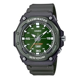 CASIO Men's MW620H-3A Analogue Watch, Green, 53.4 x 49 x 14.6 mm