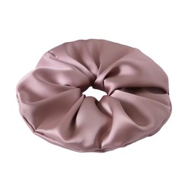 LOHAS Home 100% Nature Silk 30momme Mulberry Silk Elastic Scrunchie Hair Tie, 60mm*2 Pack, Bean Paste