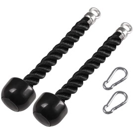 Tricep Rope Pull Down Heavy Duty Triceps Kit Easy to Grip & Non Slip Cable Attachment Ideal for Home Gym Face Pulls Tricep Push Down Rope System - 2 Hook Included