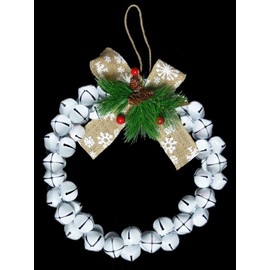 30?cm Original Jingle Bell Kranz???Wei? Kranz