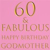 Hunts England - Godmother 60th Birthday Card - 60 &