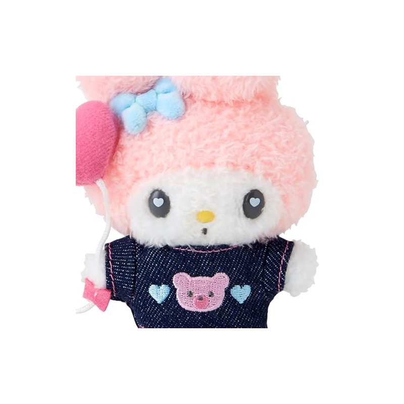Sanrio 181765 Mascot Holder (Denim Patch) My Melody Plush Keychain