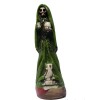 Green Verde Fixed 1.25" Pocket Santa Muerte Holy Death Grim Reaper Statue Mexico