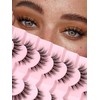 Lashes Natural Cat Eye Lashes Wispy Eyelashes 15mm False Eyelashes Wispy Lashes 3D Volume Strip Eyelashes Thin Cotton Band Soft Fake Eyelashes False Lashes Pack 7 Pairs Siligli | Siligli