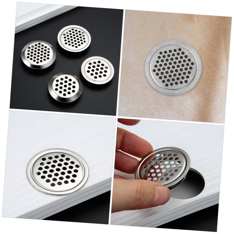 jojofuny 100pcs Round Ventilation Covers Air Vent Metal Furniture Vent