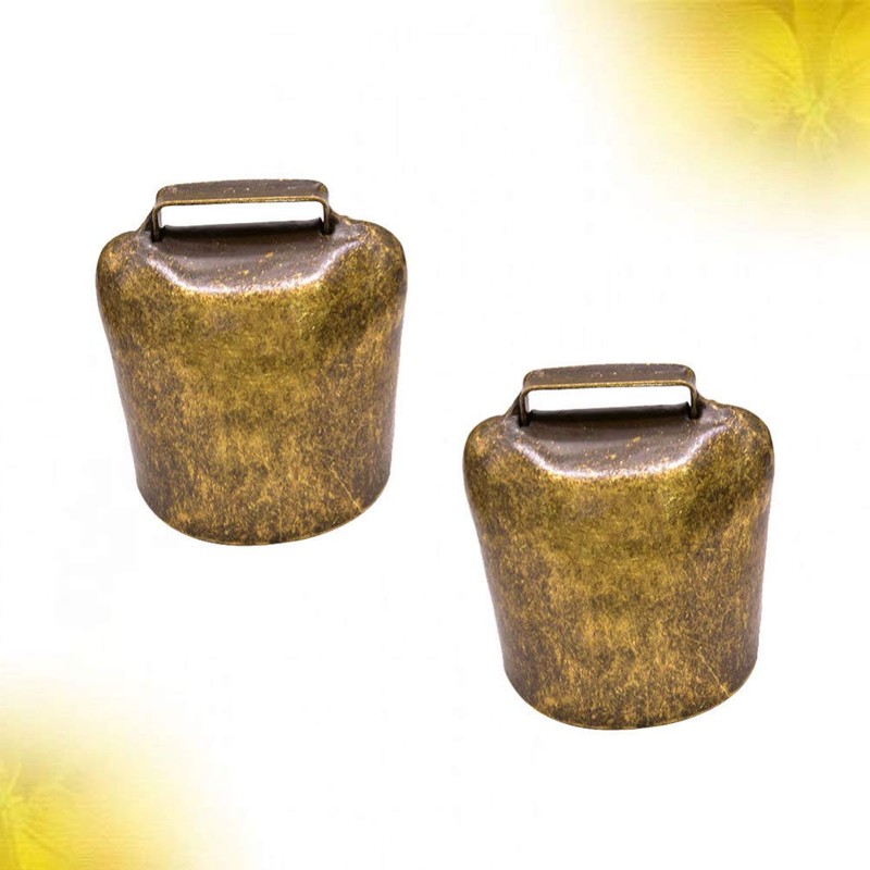 HEALLILY 2 Pieces Cow Bell Goat Bell Hanging Bell Small