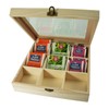 Incutex Aufbewahrungsbox aus Holz, Teebeutelbox, Teekiste, Teebox, Teedose Holz mit