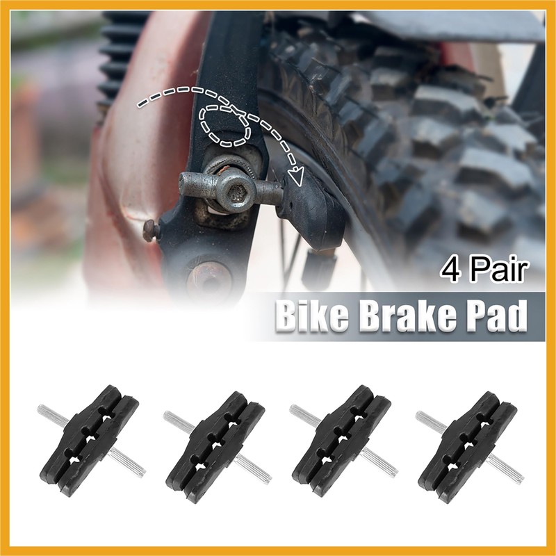 Partuto 4 Pair Bike Cantilever Brake Pads Threadless Post Mountain