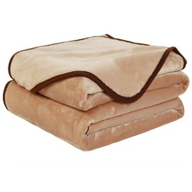EASELAND Soft King Size Blanket All Season Warm Fuzzy Microplush Lightweight Thermal Fleece Blankets for Couch Bed Sofa,90x108 Inches,Camel
