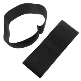 E-outstanding 2pcs 5*30CM Elastic Sport Strap Elastic Tie Black Retractable Tie Funeral Supplies Arm Straps Boot Straps Trouser Straps with Hook and Loop Suitable for Hiking Fishing Hunting