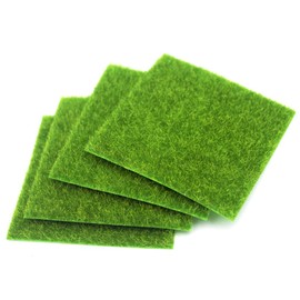 Nice purchase Artificial Moss Simulation Fake Green Plants Grass for Party Patio Lawn Micro Landscape Decoration Flowers Grass DIY Crafts (4 pcs 6''×6'')