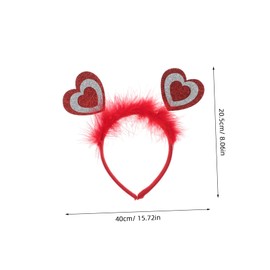 Ipetboom Valentines Day Heart Headband for Women Fancy Hair Accessories with Romantic Design for Weddings Proms Photoshoots Comfortable Classic and Versatile Hair Dress Up Headband