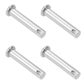 TA-VIGOR 4pcs 8 x 40mm Clevis Pins Single Hole, 304 Stainless Steel Flat Head Link Hinge Pin Fastener for Mechanical Linkage, Ship Rigging, Fixed Parts