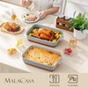 MALACASA Lasagne Dishes for Oven, 4.8 Qt Ceramic Oven Dish