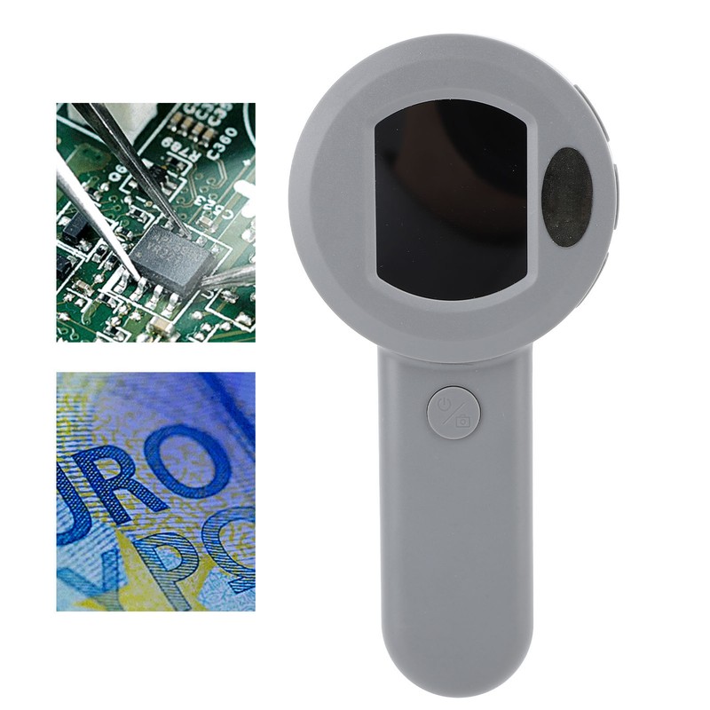 Digital Magnifier 50X with 2 Lighting Modes Handheld 2inch IPS