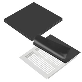 PATIKIL 10" x 10" Magnetic Vent Cover, 4 Pcs Floor Wall Air Registers Cover Magnet Vent Blocker for Home RV HVAC Fireplace Furnace, Black