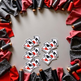 5 Pcs Sewing Repair Patches, Poker Ace Clothes Patch Iron on Playing Card Embroidered Applique DIY T Shirt Fabric Cloth Sticker Art Sewing Notions Supplies