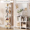 TUTOTAK Bookshelf, 6-Tier Tall Book Shelf, Narrow Bookcase for Small