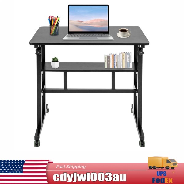 Unbranded 31.5"x19.7" Adjustable Computer Desk Standing Mobile Desk Portable Laptop