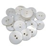 BOTIBOTON 50pcs Mother of Pearl Buttons, White Buttons for Sewing,