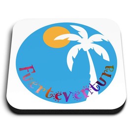 1 x Square MDF Fridge Magnet - Fuerteventura Spain Sun Spanish 9180
