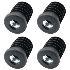 Design61 4 x Threaded Plugs Adjusting Plugs for Round Pipes with Moulded Steel Thread M8 Diameter 22 mm 1.5-2 mm