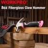 WORKPRO 8 oz Claw Hammer with Fiberglass Handle All Purpose